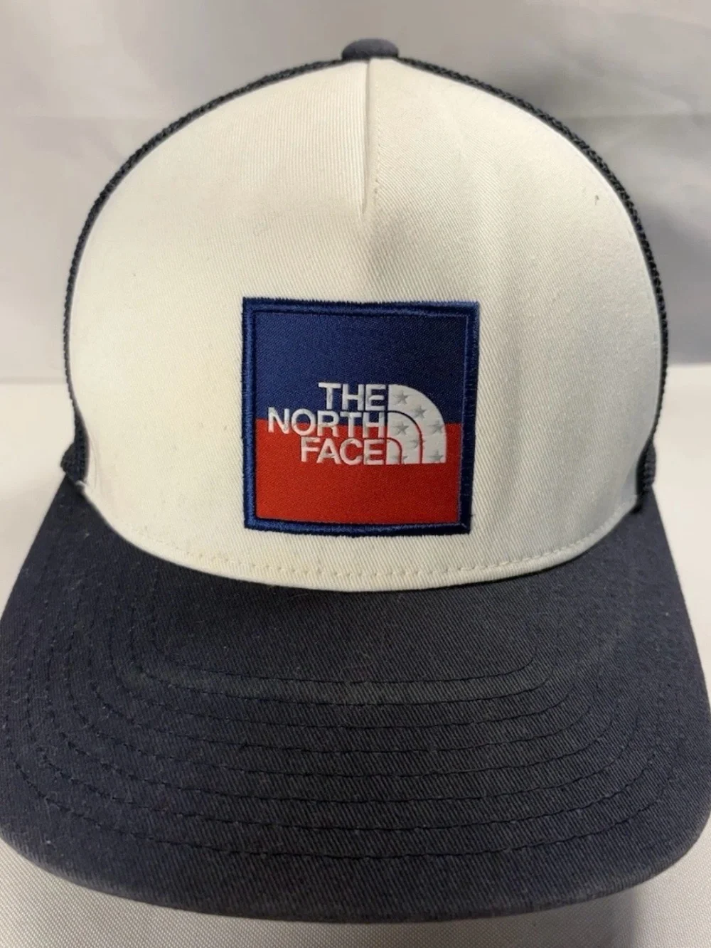 The North Face Hat Red White & Blue Trucker Cap Strapback